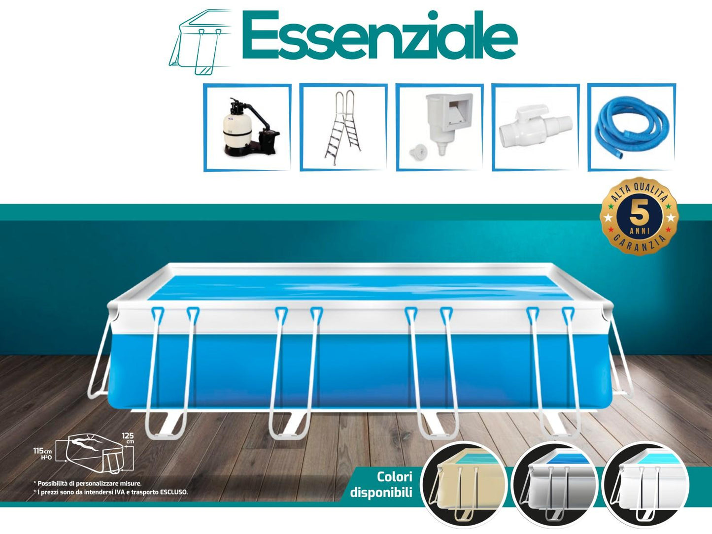 PISCINA FUORI TERRA ESSENZIALE M KIT