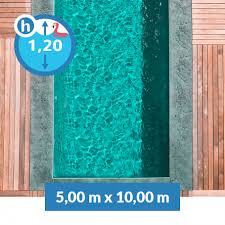 Piscina Interrata in pannelli d'acciaio 5,00 m X 10,00 m - h 1,20 m
