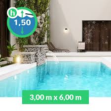 Piscina Interrata in pannelli d'acciaio 3,00 m X 6,00 m - h 1,50 m Top Selection