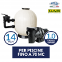 Kit filtrazione Aquarius Side 14 mc/h + Pompa Euroswim DAB 1 HP